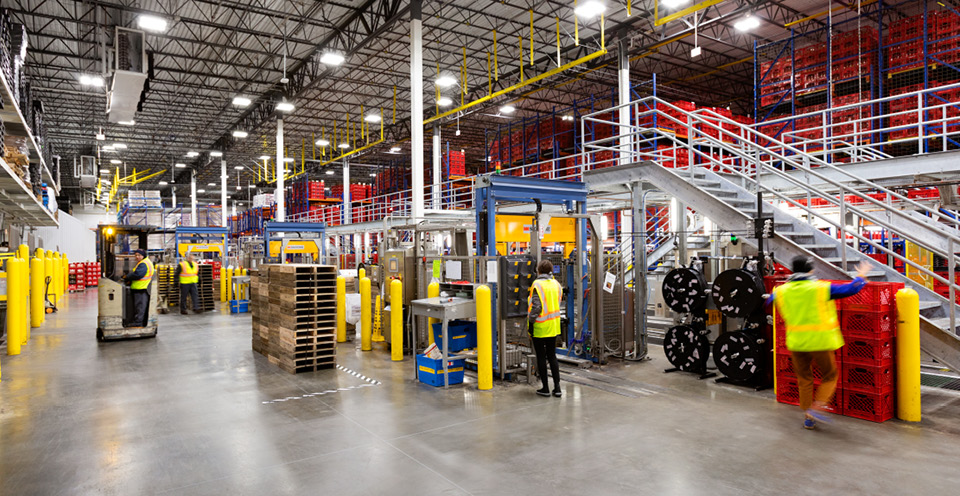 Interior of industrial warehouse